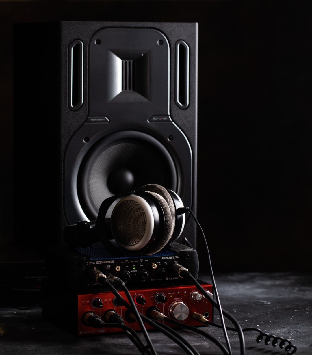 Studio loudspeaker and headphones
