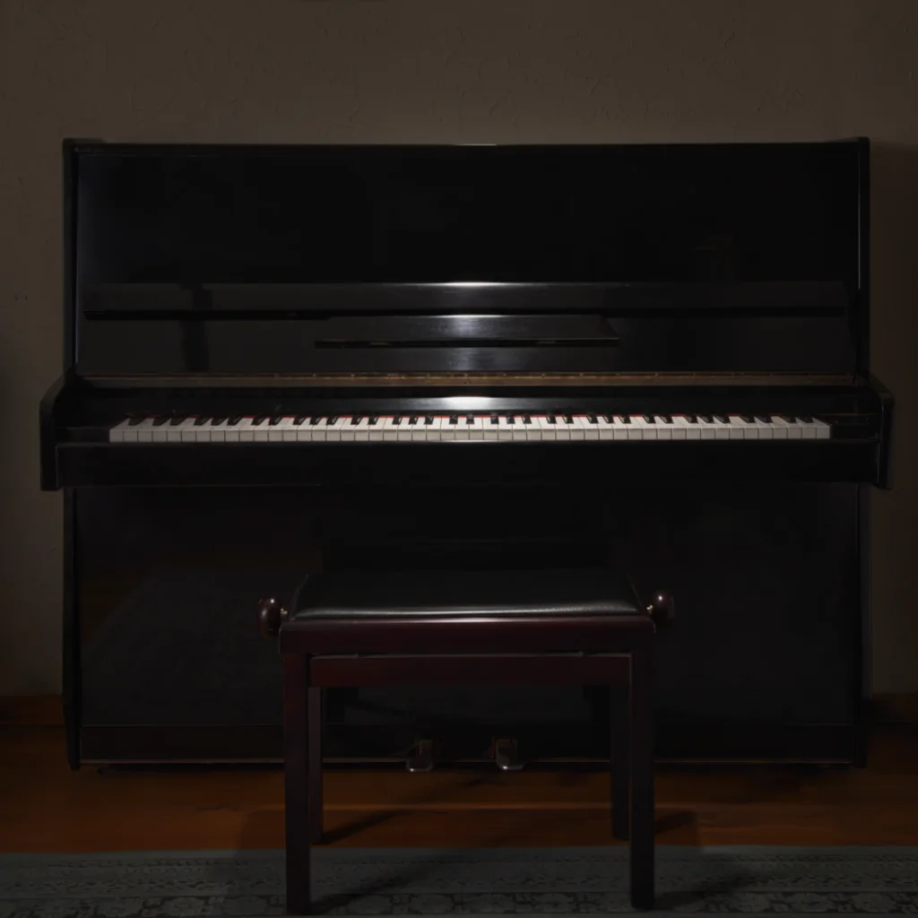 Grand piano in studio